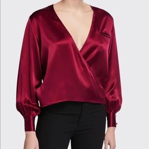 NWOT Fleur du Mal Silk Blouse